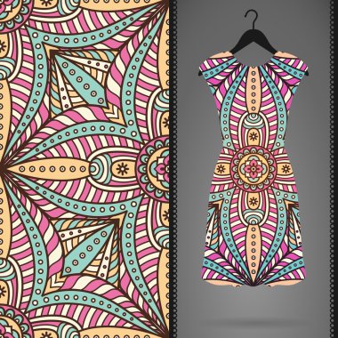 Vektör elbise ile seamless modeli