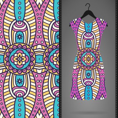 Vektör elbise ile seamless modeli