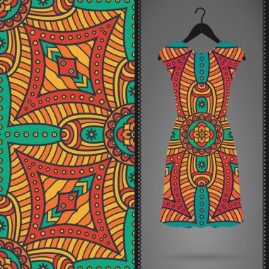 Vektör elbise ile seamless modeli