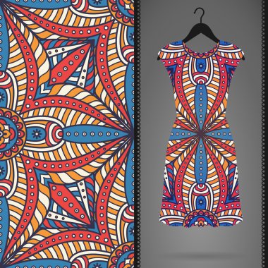 Vektör elbise ile seamless modeli