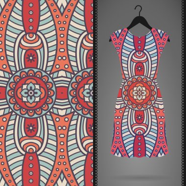 Vektör elbise ile seamless modeli