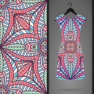 Vektör elbise ile seamless modeli