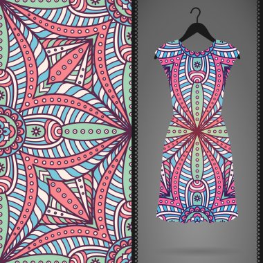 Vektör elbise ile seamless modeli