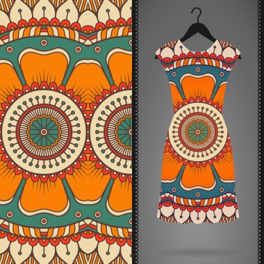 Vektör elbise ile seamless modeli