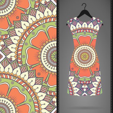 Vektör elbise ile seamless modeli