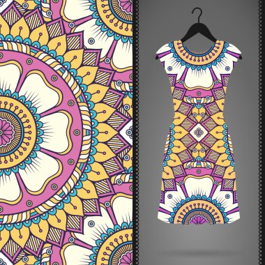 Vektör elbise ile seamless modeli