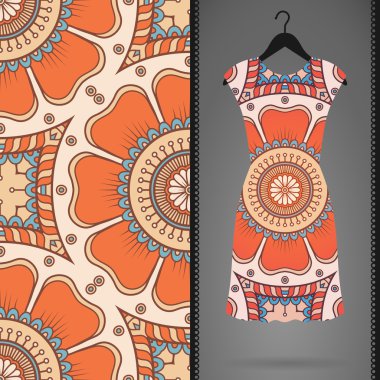 Vektör elbise ile seamless modeli