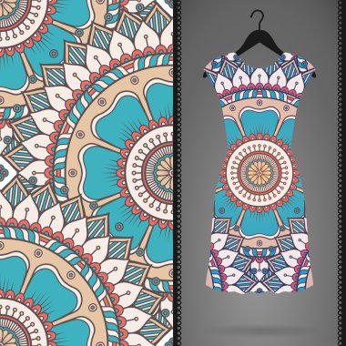 Vektör elbise ile seamless modeli