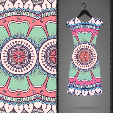 Vektör elbise ile seamless modeli