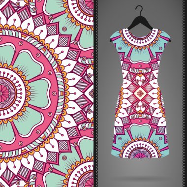 Vektör elbise ile seamless modeli