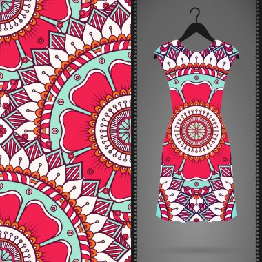 Vektör elbise ile seamless modeli