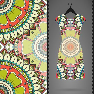 Vektör elbise ile seamless modeli