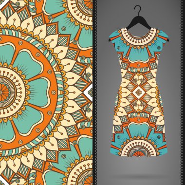 Vektör elbise ile seamless modeli