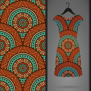 Vektör elbise ile seamless modeli