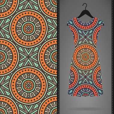 Vektör elbise ile seamless modeli