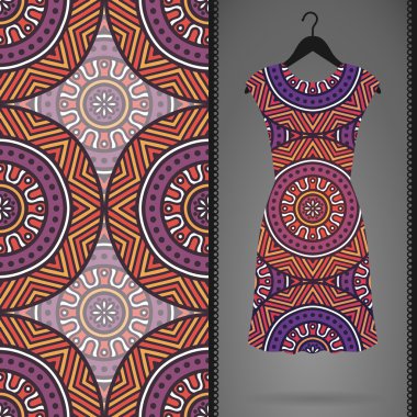 Vektör elbise ile seamless modeli