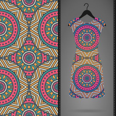 Vektör elbise ile seamless modeli