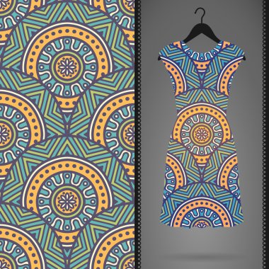 Vektör elbise ile seamless modeli