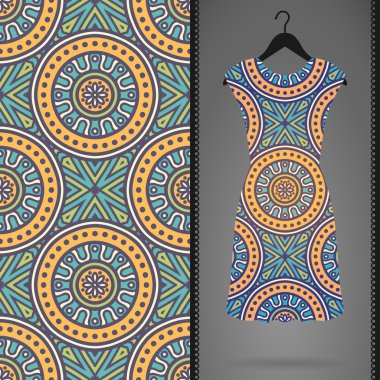 Vektör elbise ile seamless modeli