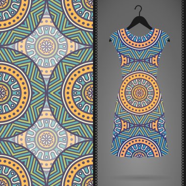 Vektör elbise ile seamless modeli