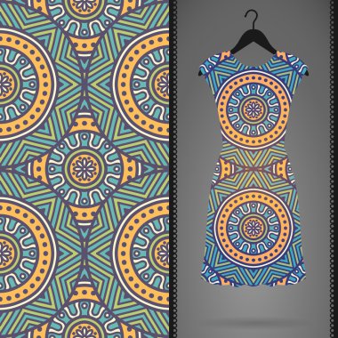 Vektör elbise ile seamless modeli