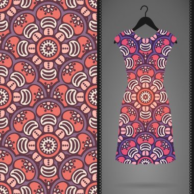 Vektör elbise ile seamless modeli