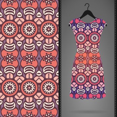 Vektör elbise ile seamless modeli