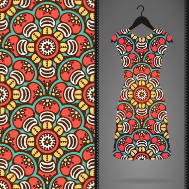 Vektör elbise ile seamless modeli