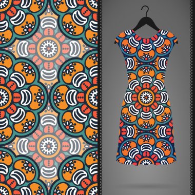 Vektör elbise ile seamless modeli