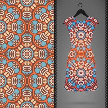 Vektör elbise ile seamless modeli