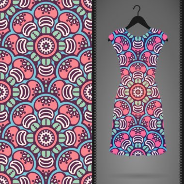 Vektör elbise ile seamless modeli