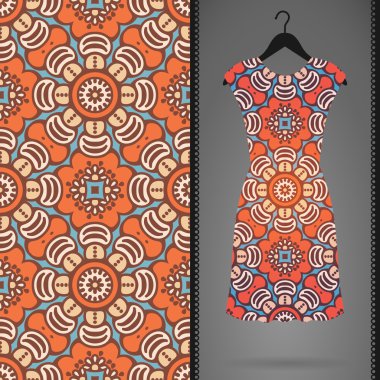 Vektör elbise ile seamless modeli