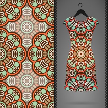 Vektör elbise ile seamless modeli