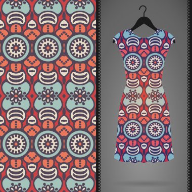 Vektör elbise ile seamless modeli