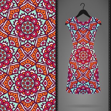 Vektör elbise ile seamless modeli