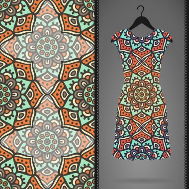 Vektör elbise ile seamless modeli