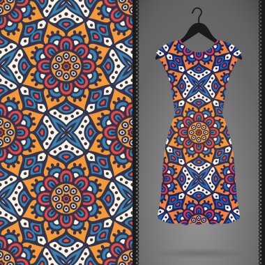 Vektör elbise ile seamless modeli