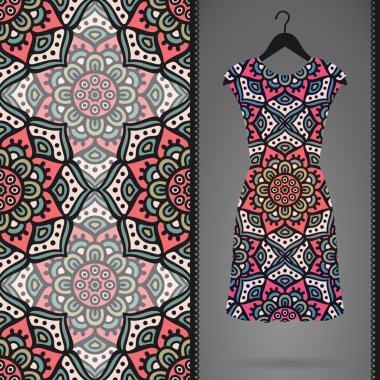 Vektör elbise ile seamless modeli