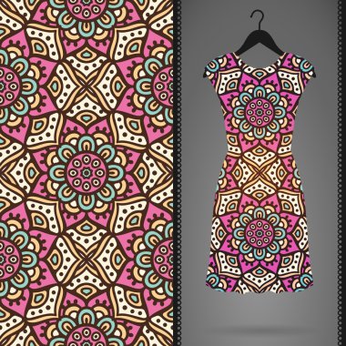 Vektör elbise ile seamless modeli