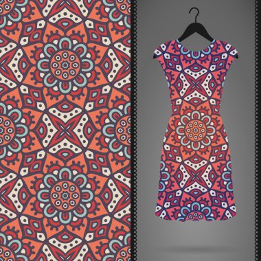 Vektör elbise ile seamless modeli