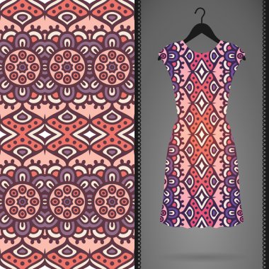 Vektör elbise ile seamless modeli