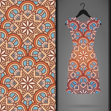 Vektör elbise ile seamless modeli