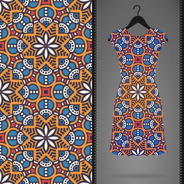 Vektör elbise ile seamless modeli