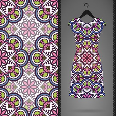 Vektör elbise ile seamless modeli