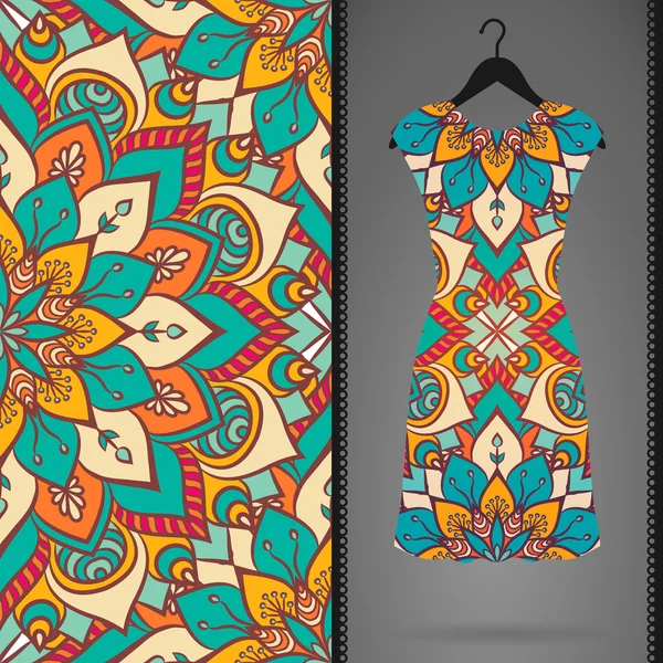 Vektör elbise ile seamless modeli