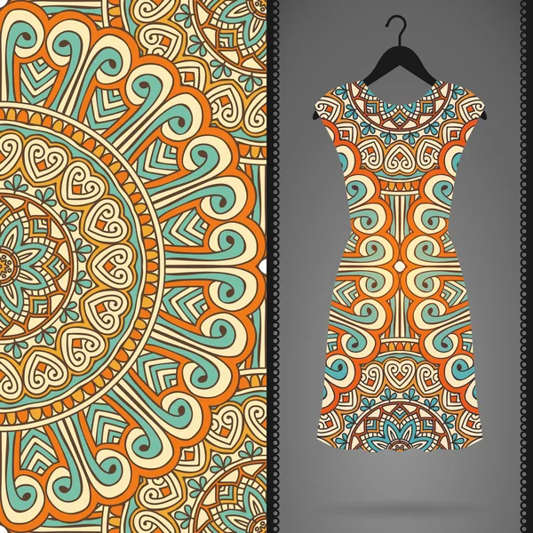 Robe vectorielle avec motif sans couture — Image vectorielle