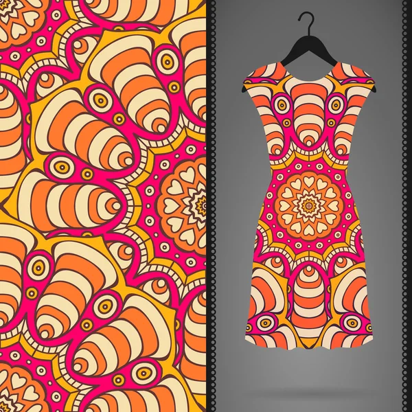 Vektör elbise ile seamless modeli