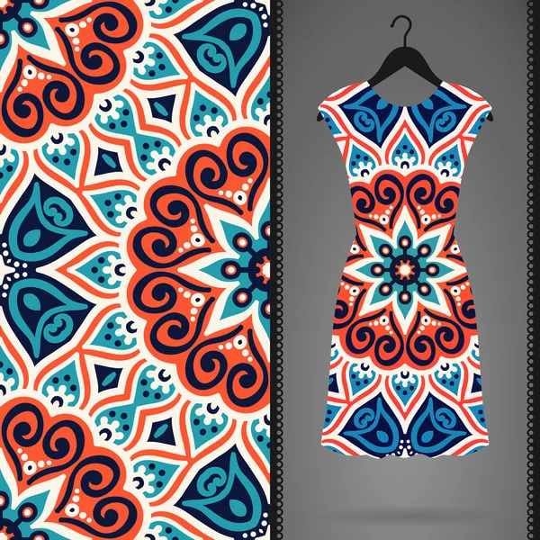 Vektör elbise ile seamless modeli