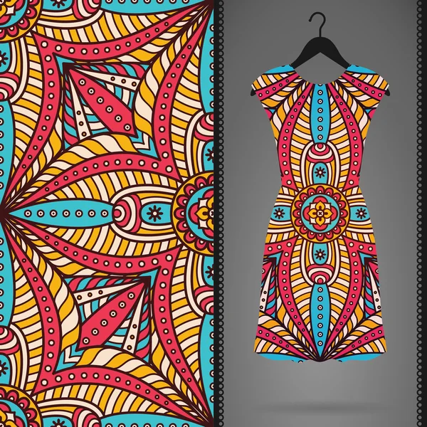 Vektör elbise ile seamless modeli