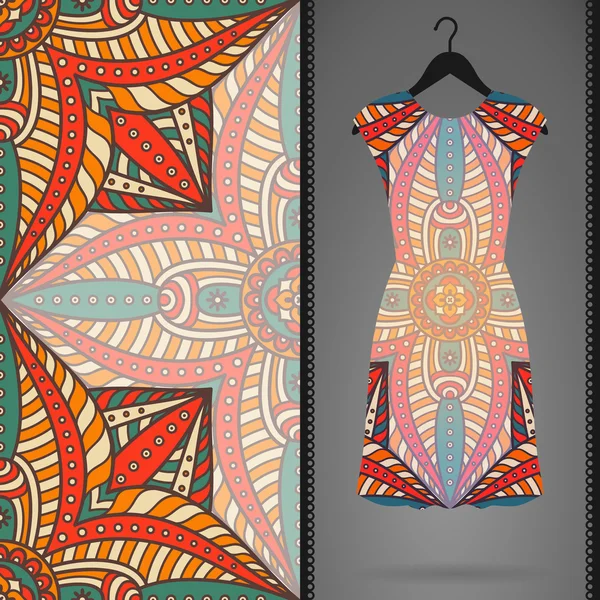 Vector jurk met naadloze patroon — Stockvector